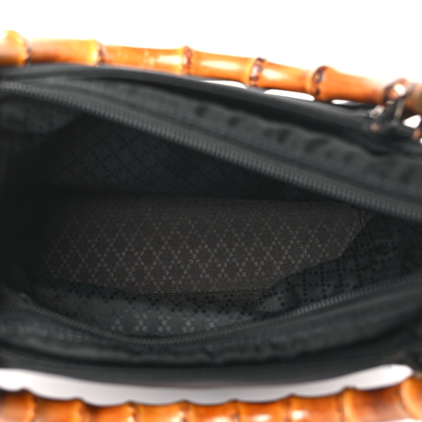 Nylon Bamboo Top Handle Tote Black