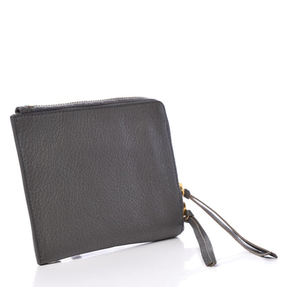 Balenciaga Chevre Agneau Arena Gold Metallic Edge Hardware Mini Pouch Gris Acier 3 of 7