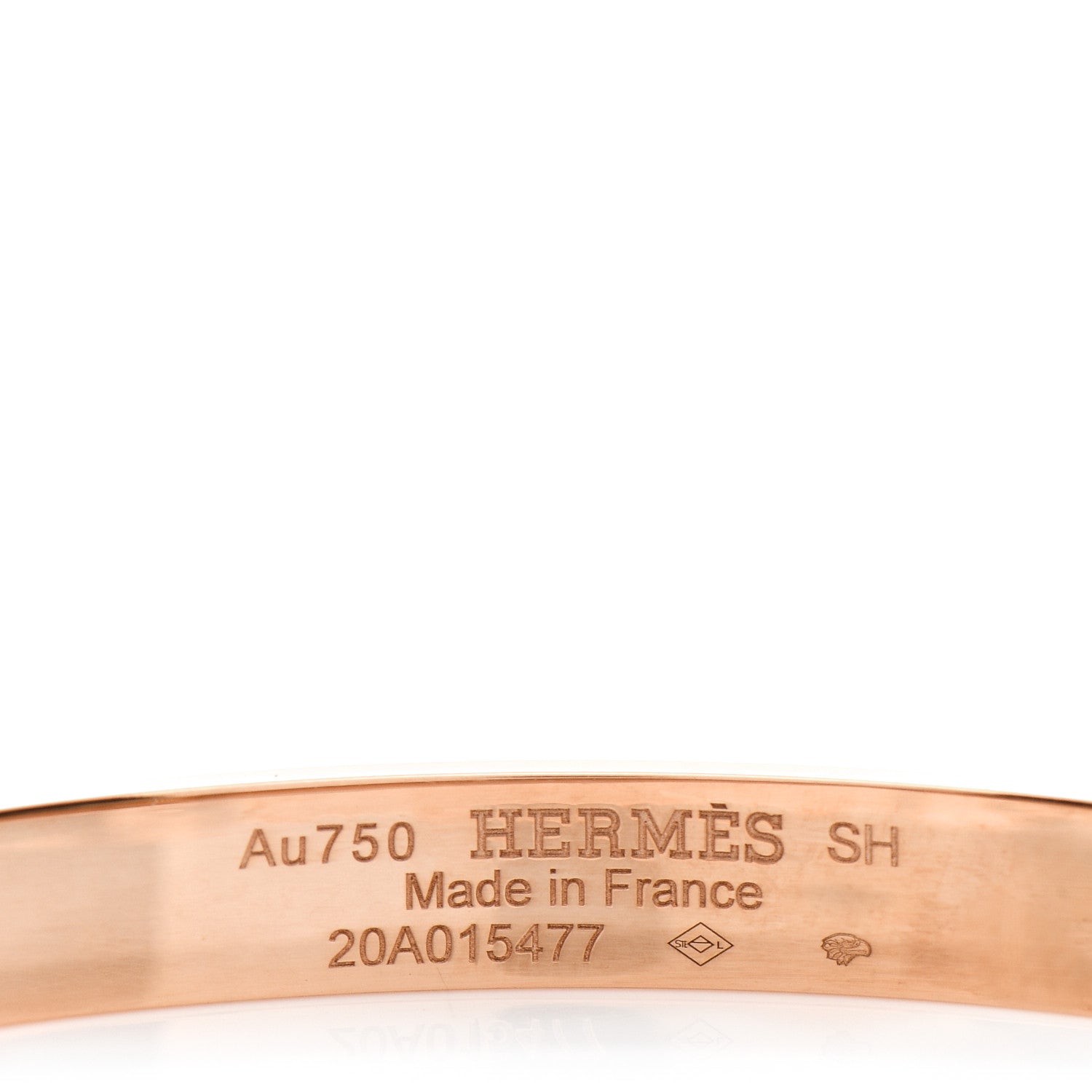 Hermes 18K Rose Gold PM Collier De Chien Bracelet SH 3 of 4