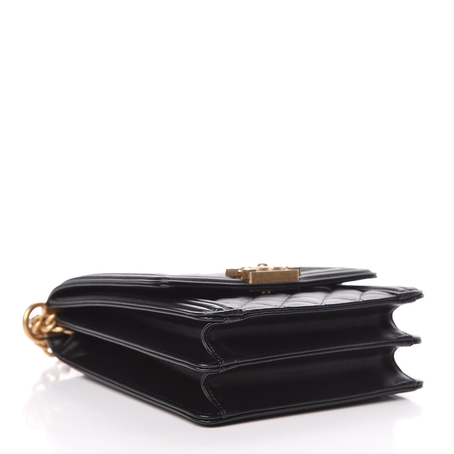 Chanel Calfskin Quilted North South Boy Flap Black 4 of 10