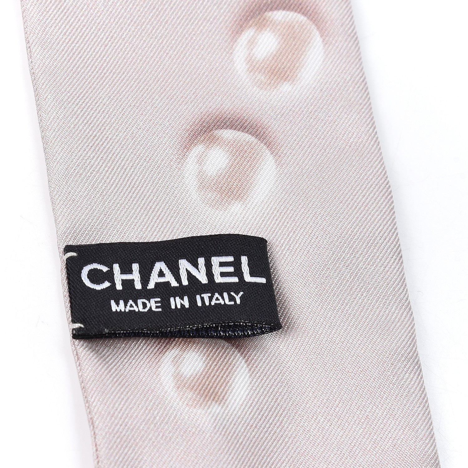 Chanel Silk Pearl CC Slim Bandeau Scarf Light Pink 2 of 3
