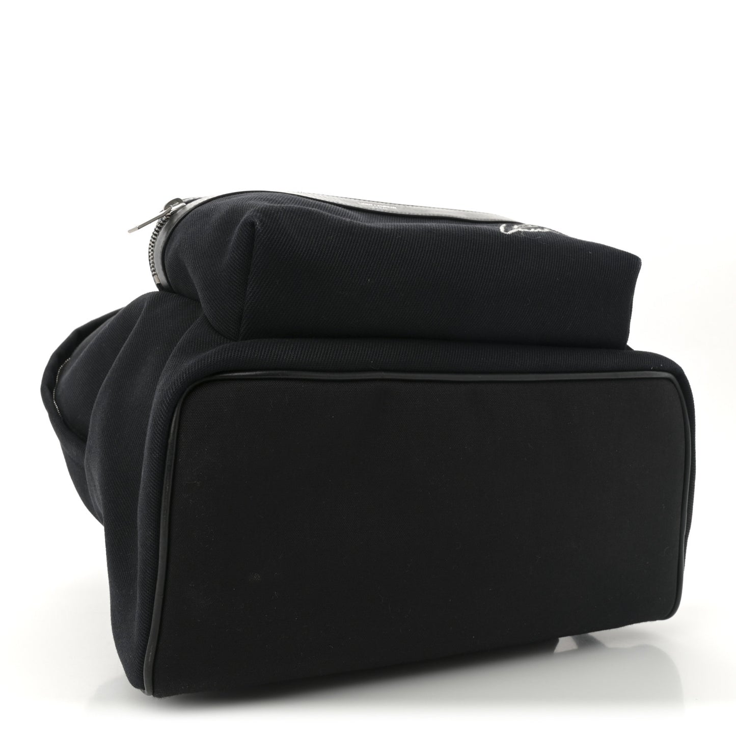 Canvas Signature Embroidered City Backpack Black