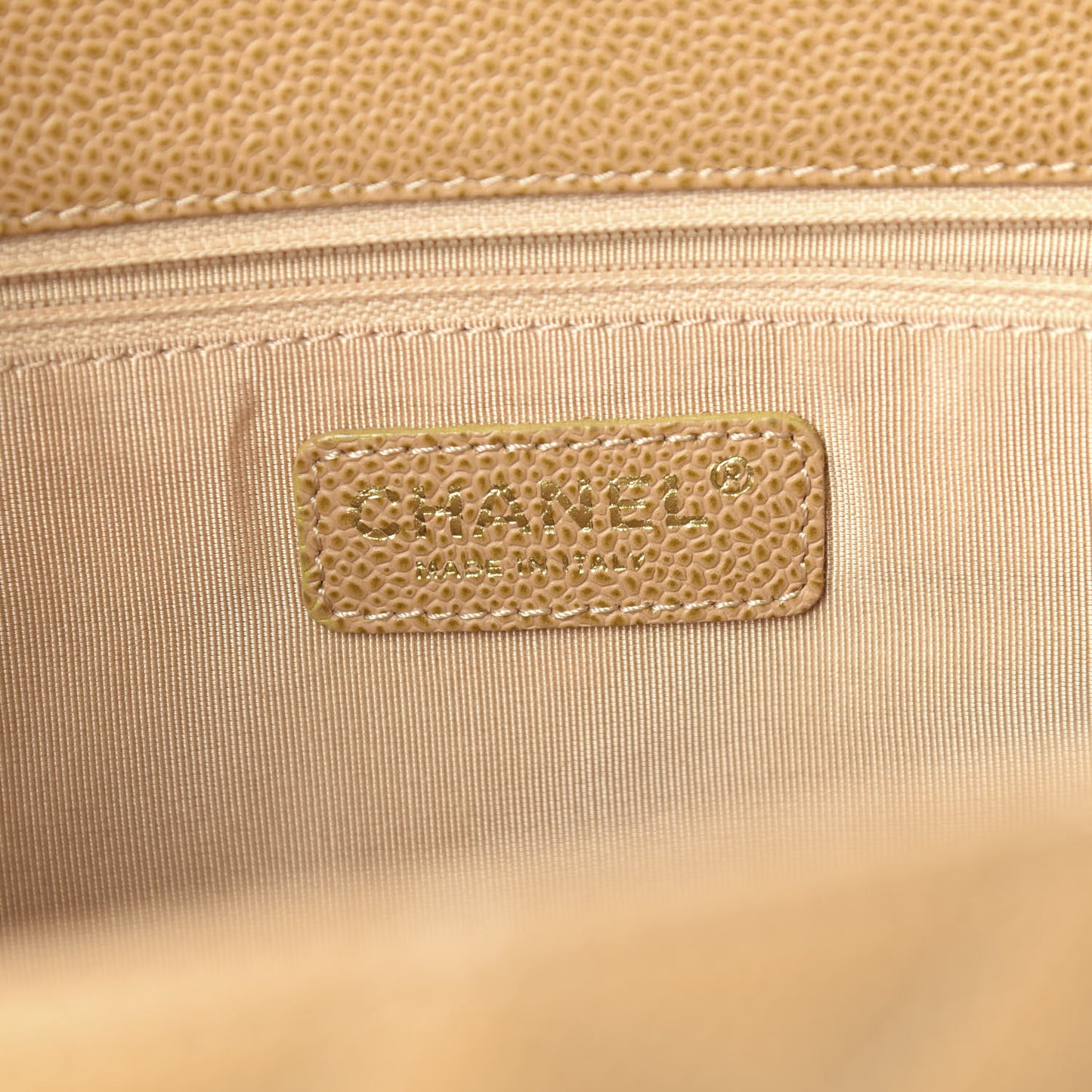 Caviar Quilted Grand Shopping Tote GST Beige
