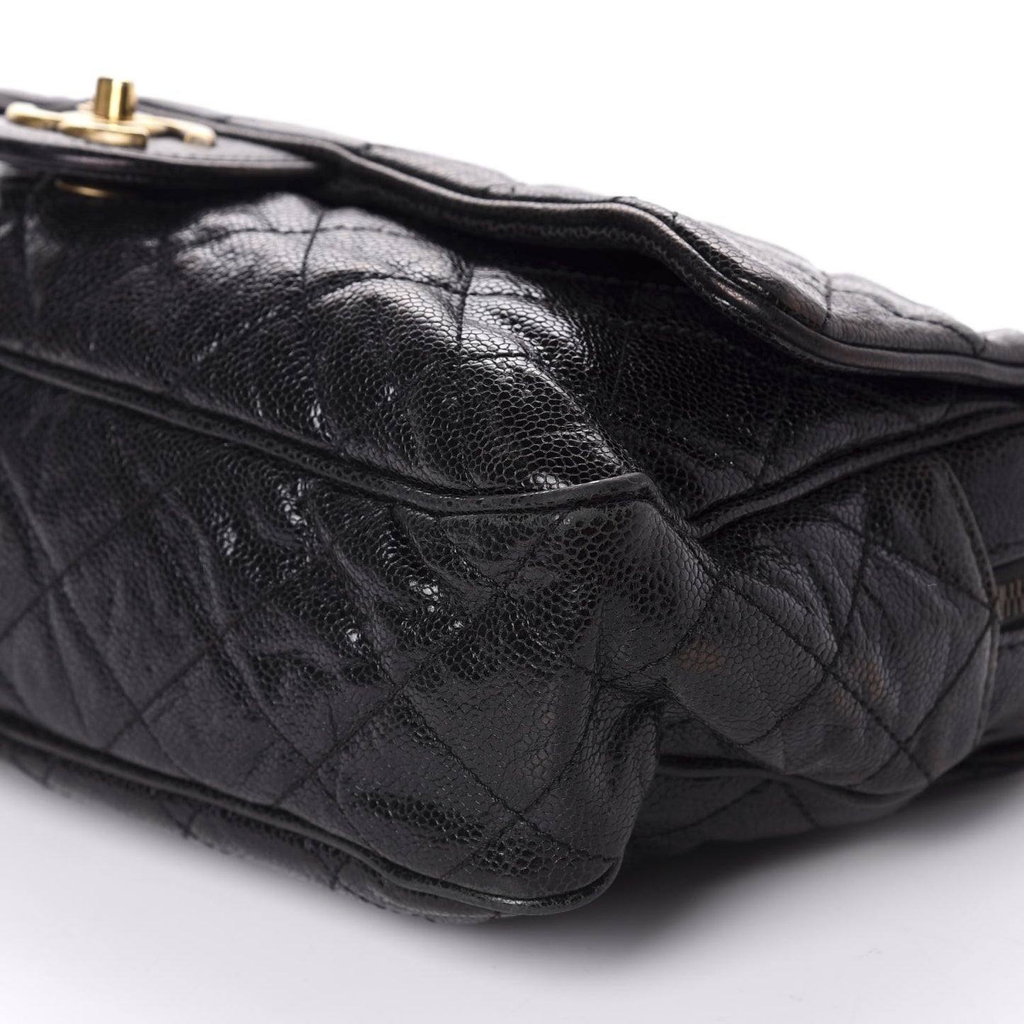 Quilted Jumbo Easy Flap Black