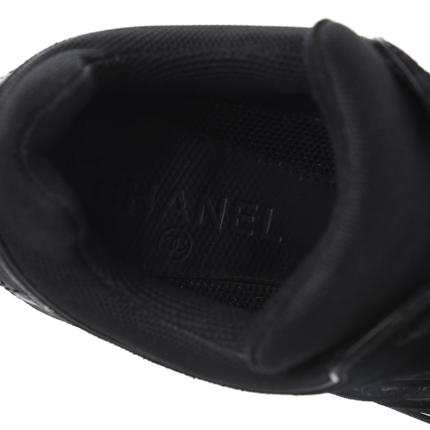 Chanel Toile Suede Calfskin CC Sneakers 39 Black 6 of 23