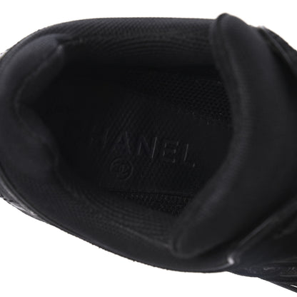 Chanel Toile Suede Calfskin CC Sneakers 39 Black 6 of 23