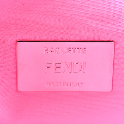Fendi Lycra FF 1974 Embossed Baguette Rosa Fluo 6 of 8