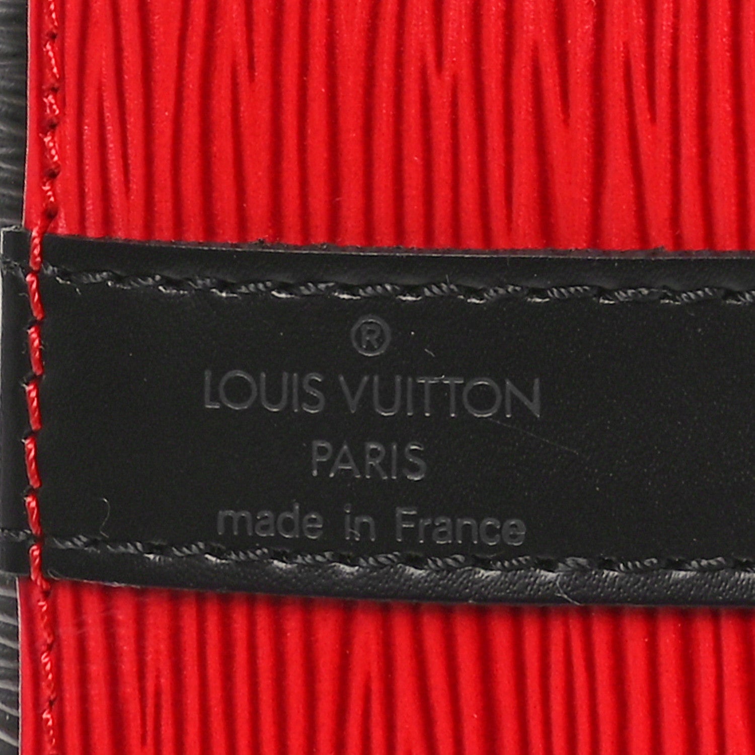 Louis Vuitton Epi Petit Bi-Color Noe Castillan Red Black 6 of 9