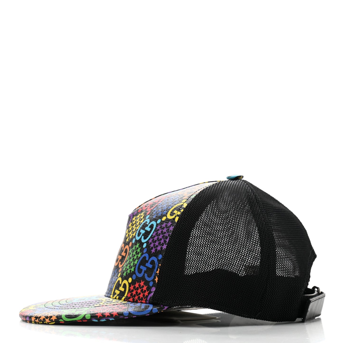 GG Supreme Monogram Psychedelic Baseball Hat S Black
