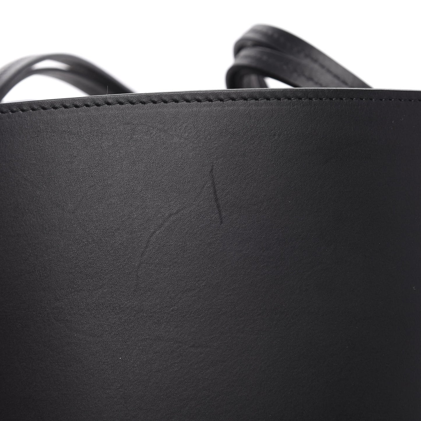 Calfskin Fringe Bucket Bag Black