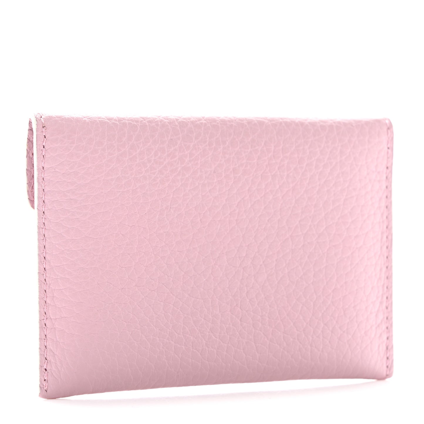 Taurillon Soft Presse Visite Card Holder Pink