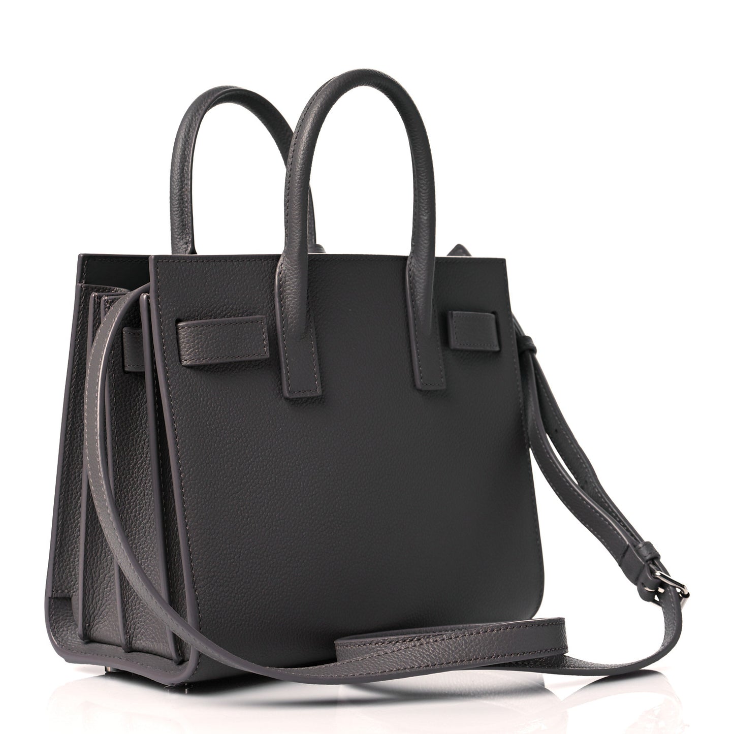 Grained Calfskin Nano Sac De Jour Fog
