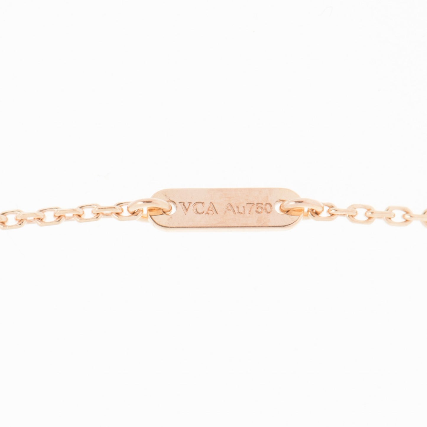 18K Rose Gold Carnelian Sweet Alhambra Pendant Necklace