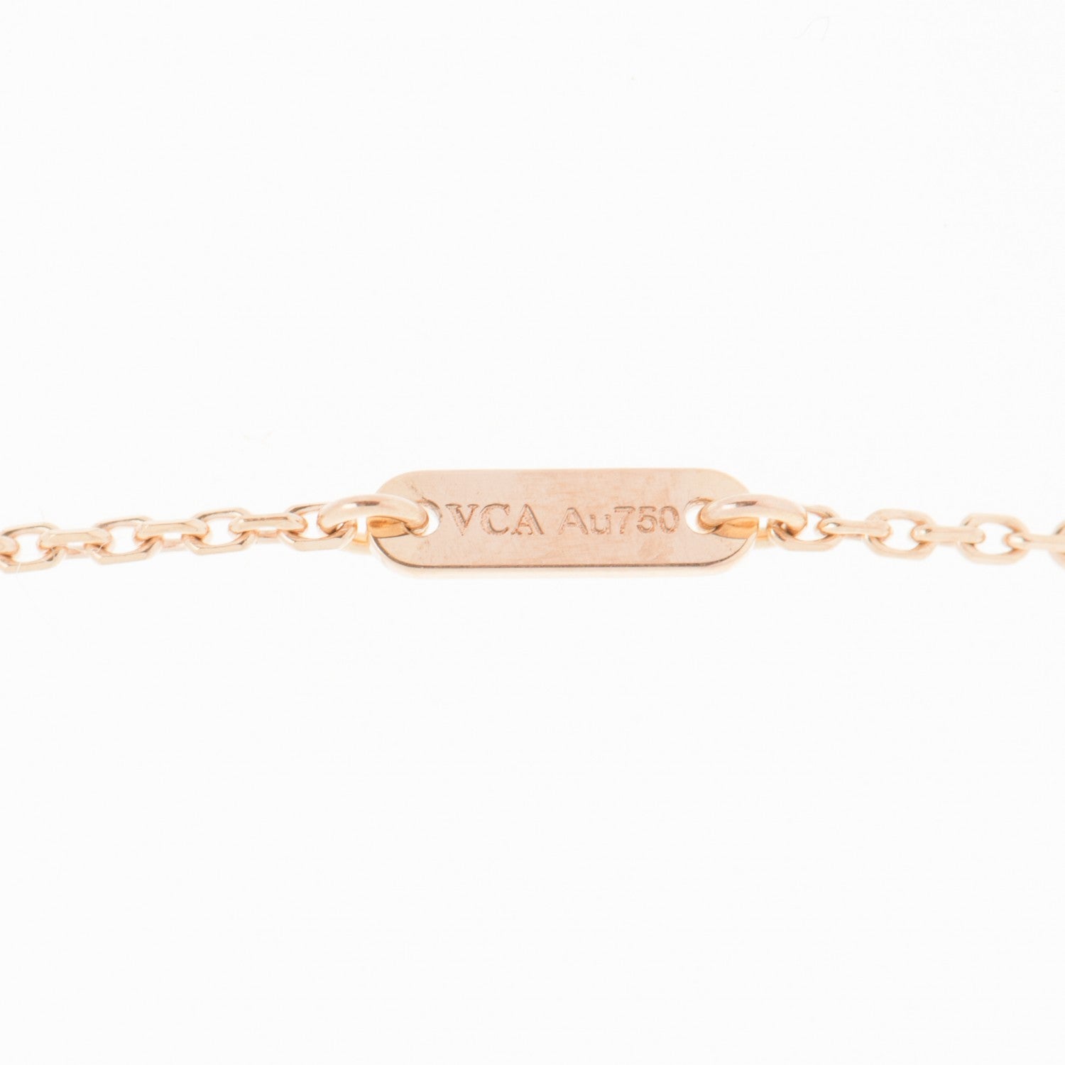 Van Cleef & Arpels 18K Rose Gold Carnelian Sweet Alhambra Pendant Necklace 6 of 7