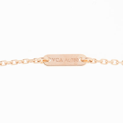 Van Cleef & Arpels 18K Rose Gold Carnelian Sweet Alhambra Pendant Necklace 6 of 7