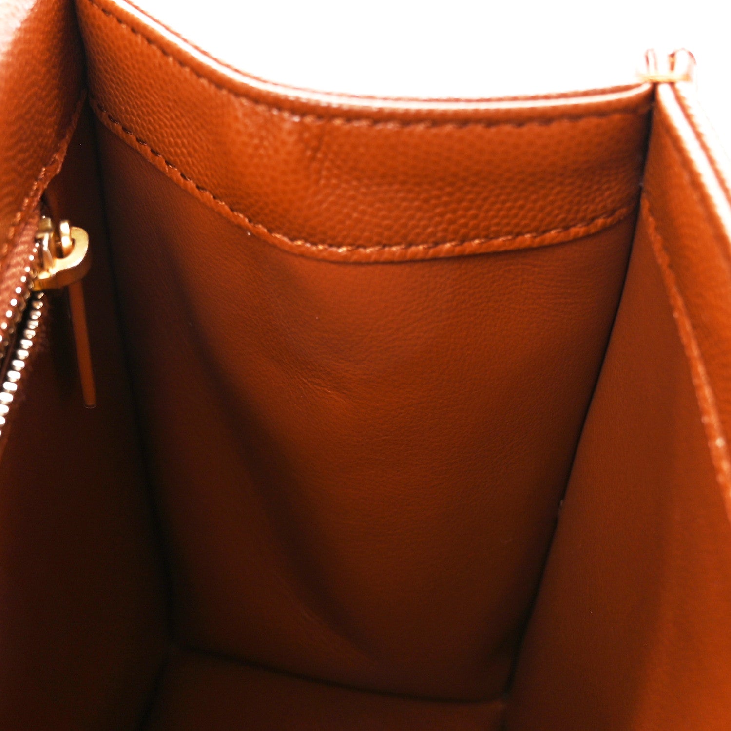 Chanel Caviar Quilted Chain Frame Flap Light Brown 12 of 12