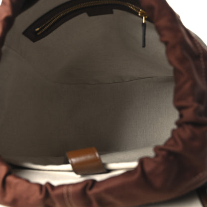 Gucci GG Supreme Monogram Azalea Calfskin Medium Retro Interlocking G Buckle Backpack Beige Ebony Brown Sugar 5 of 10