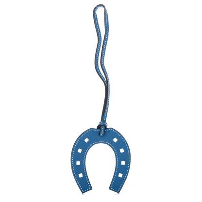 Hermes Swift Paddock Horseshoe Bag Charm Bleu De Galice 1 of 5