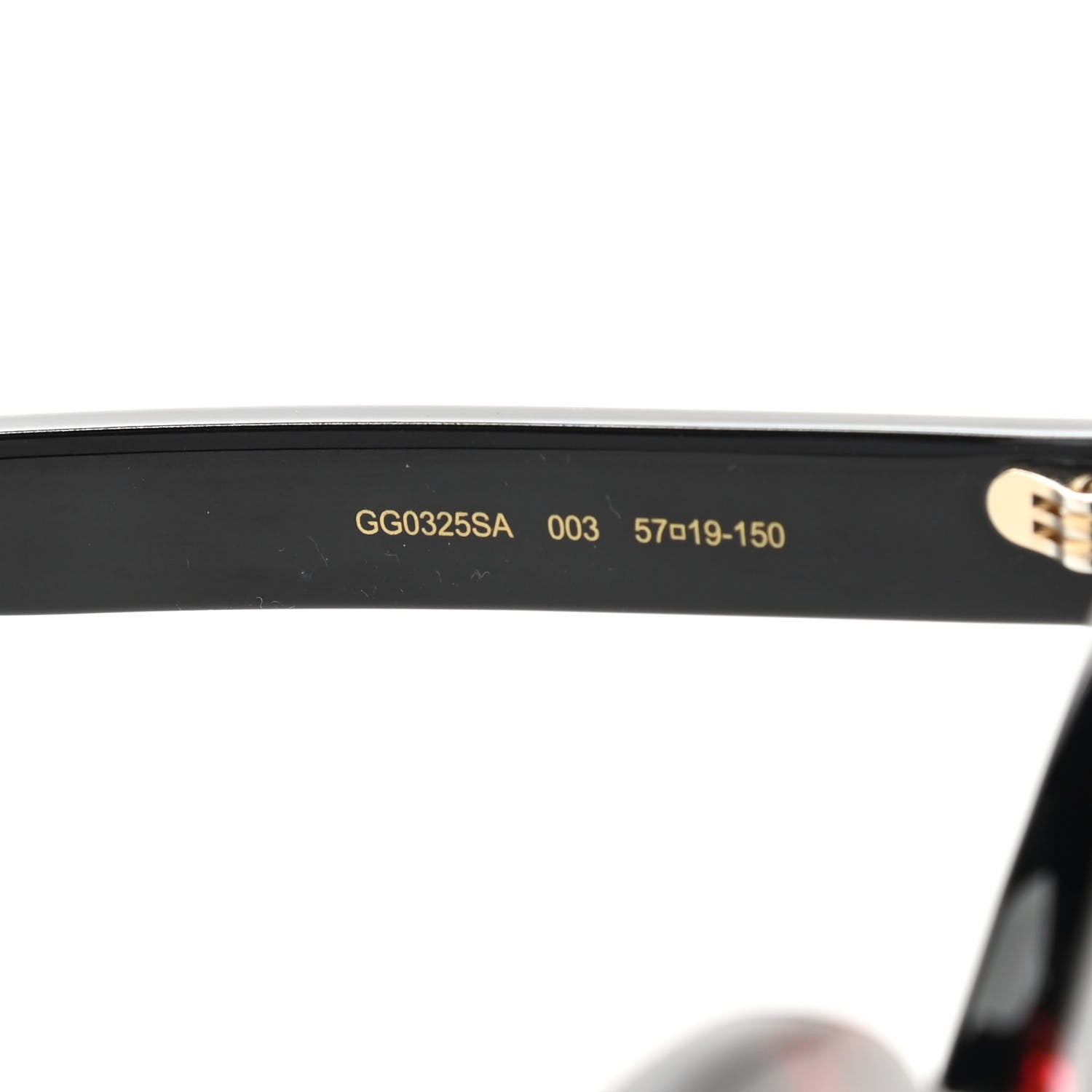 Gucci Glitter Acetate Cat Eye Sunglasses GG0325SA Black 6 of 8