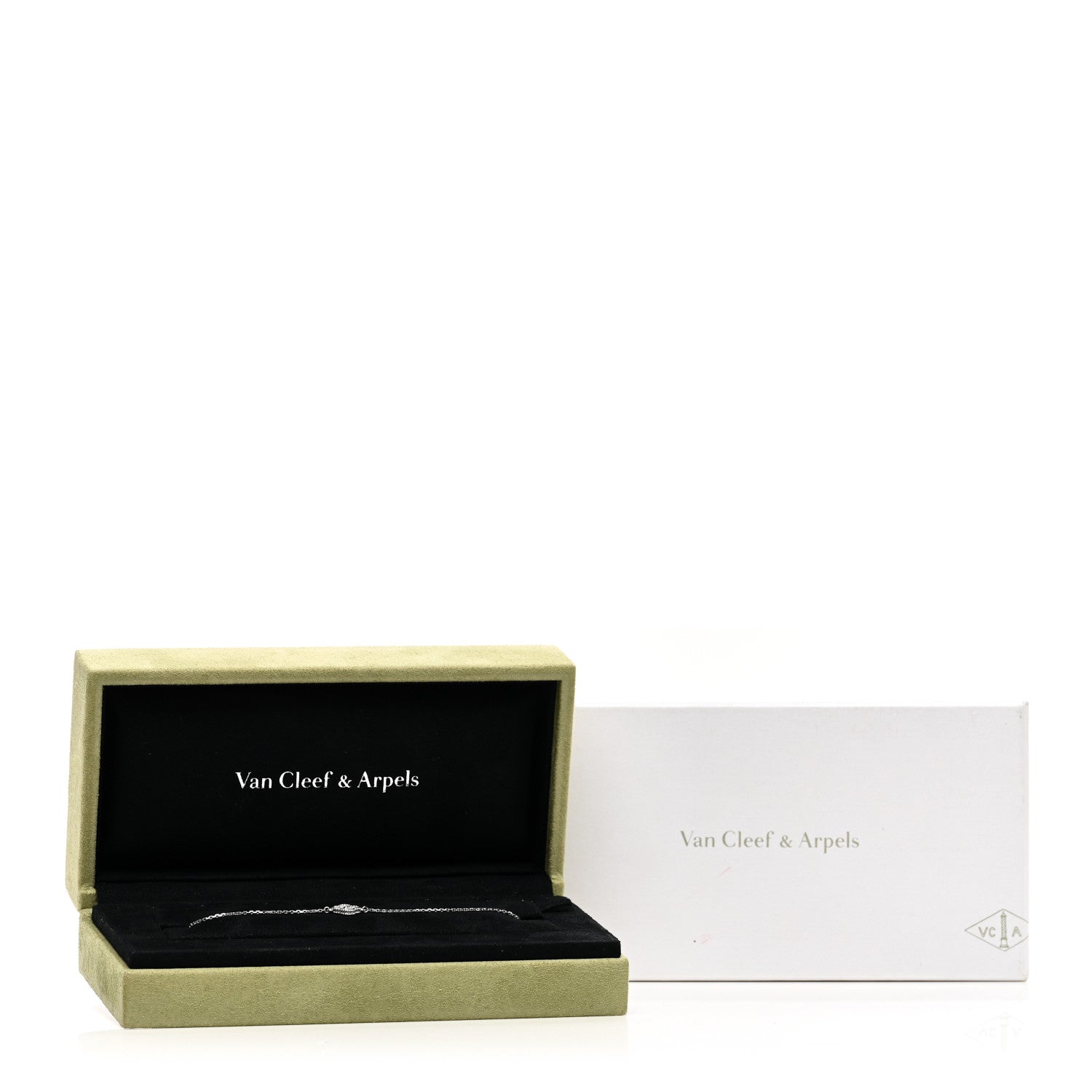 Van Cleef & Arpels 18K White Gold Diamond Sweet Alhambra Bracelet 4 of 4