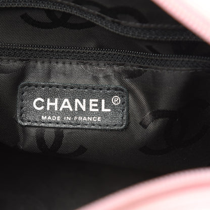 Chanel Calfskin Quilted Large Cambon Bowler Pink Black 6 of 17