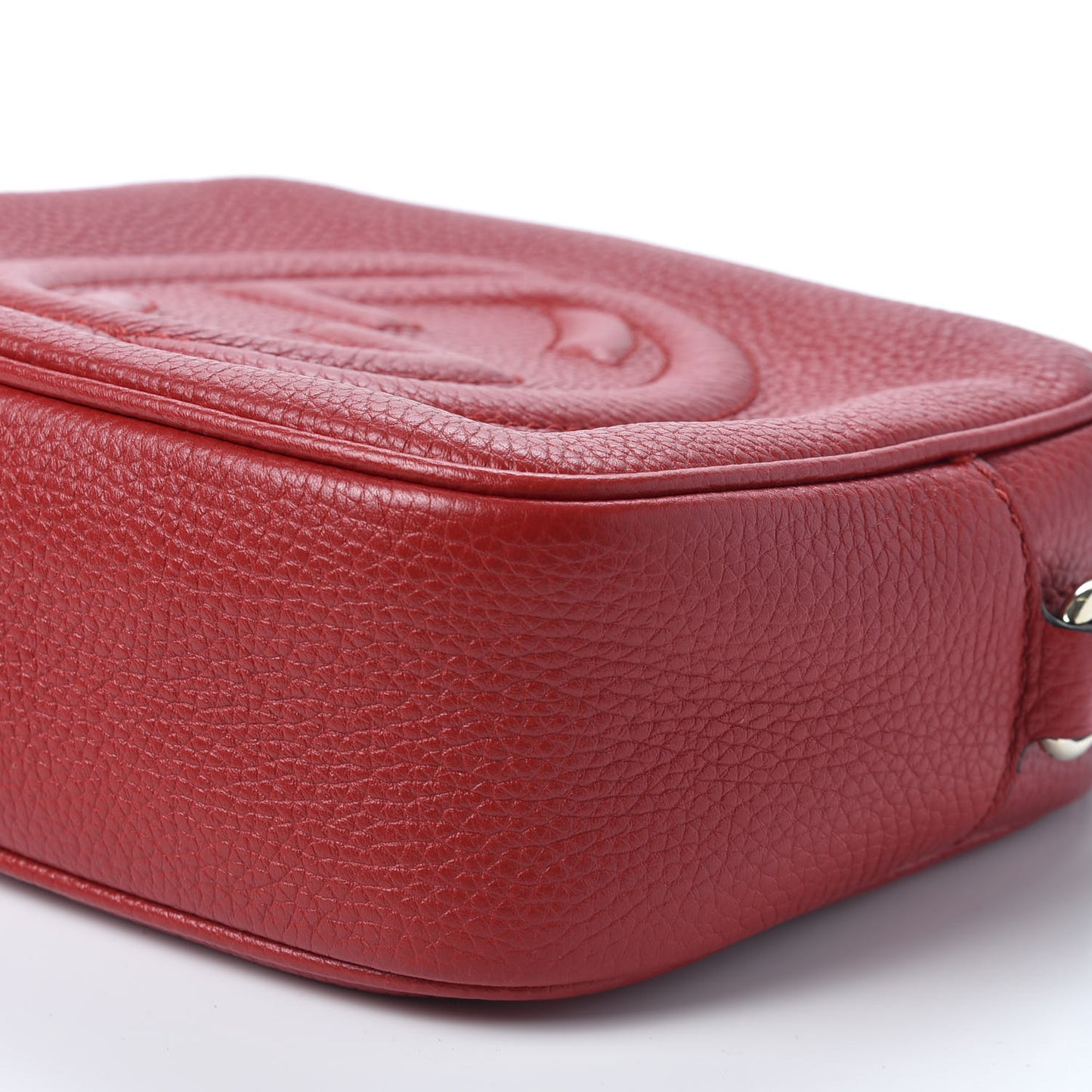 Pebbled Calfskin Small Soho Disco Bag Tabasco Red
