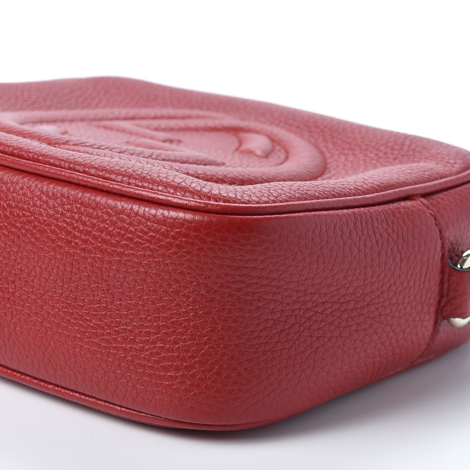 Gucci Pebbled Calfskin Small Soho Disco Bag Tabasco Red 6 of 9