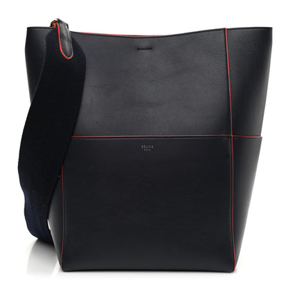 Celine Supersoft Calfskin Sangle Bucket Bag Navy 1 of 11