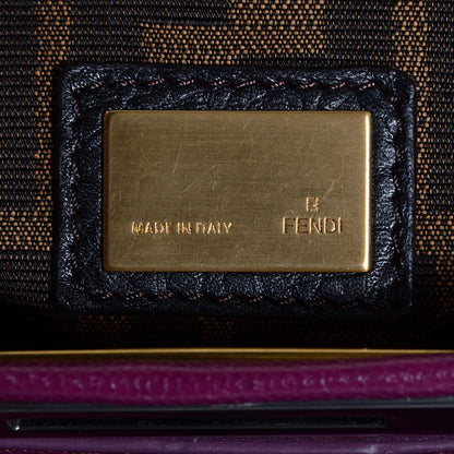 Fendi Goatskin Zucca Medium Peekaboo Iconic Satchel Ciclamino Tobacco Moro 6 of 10