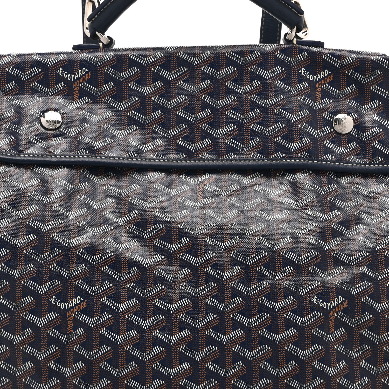Goyard Goyardine Saint Leger Soft Briefcase Backpack Navy 1813776