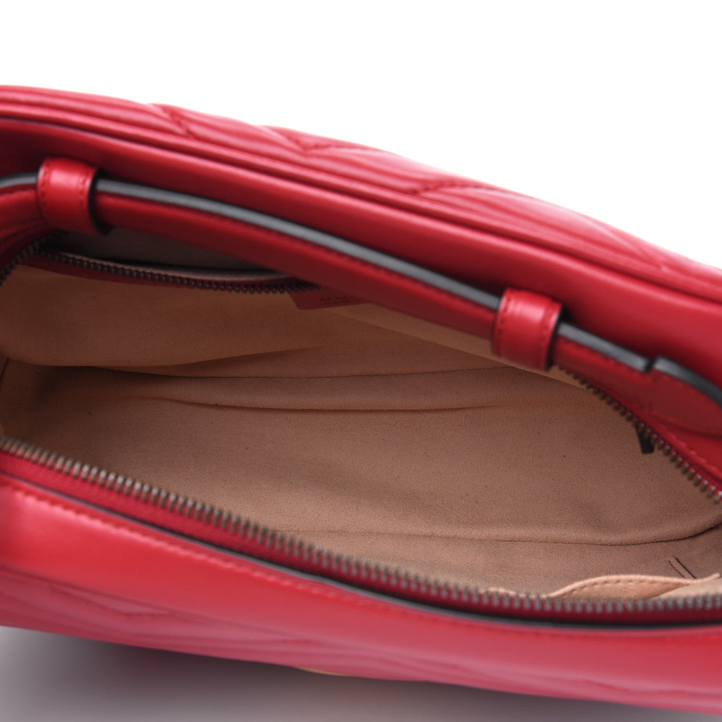 Calfskin Matelasse Sylvie Web Small GG Marmont Top Handle Shoulder Bag Hibiscus Red