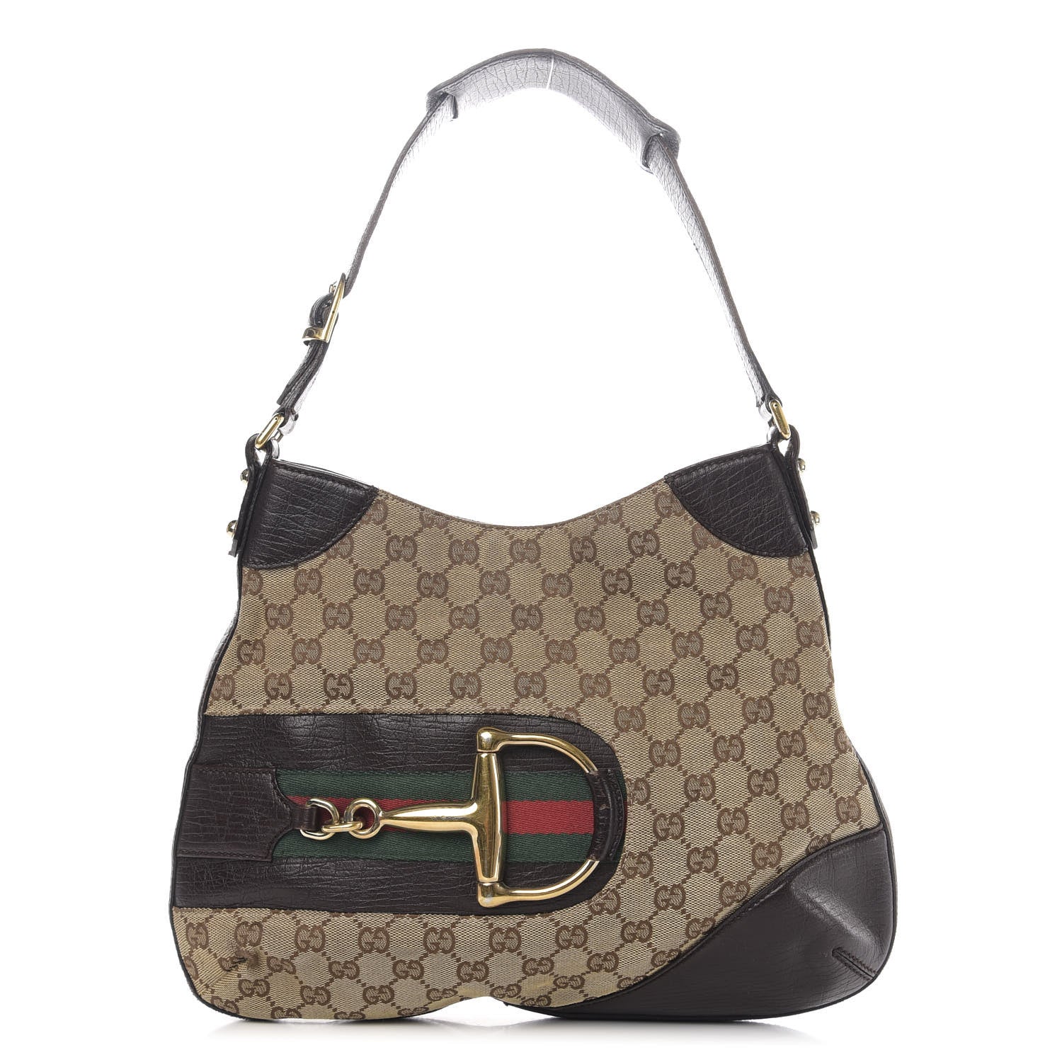 Gucci Monogram Hasler Hobo Dark Brown 1 of 13
