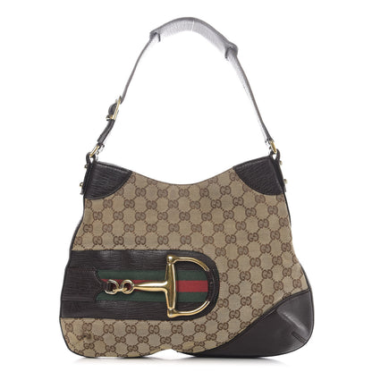Gucci Monogram Hasler Hobo Dark Brown 1 of 13