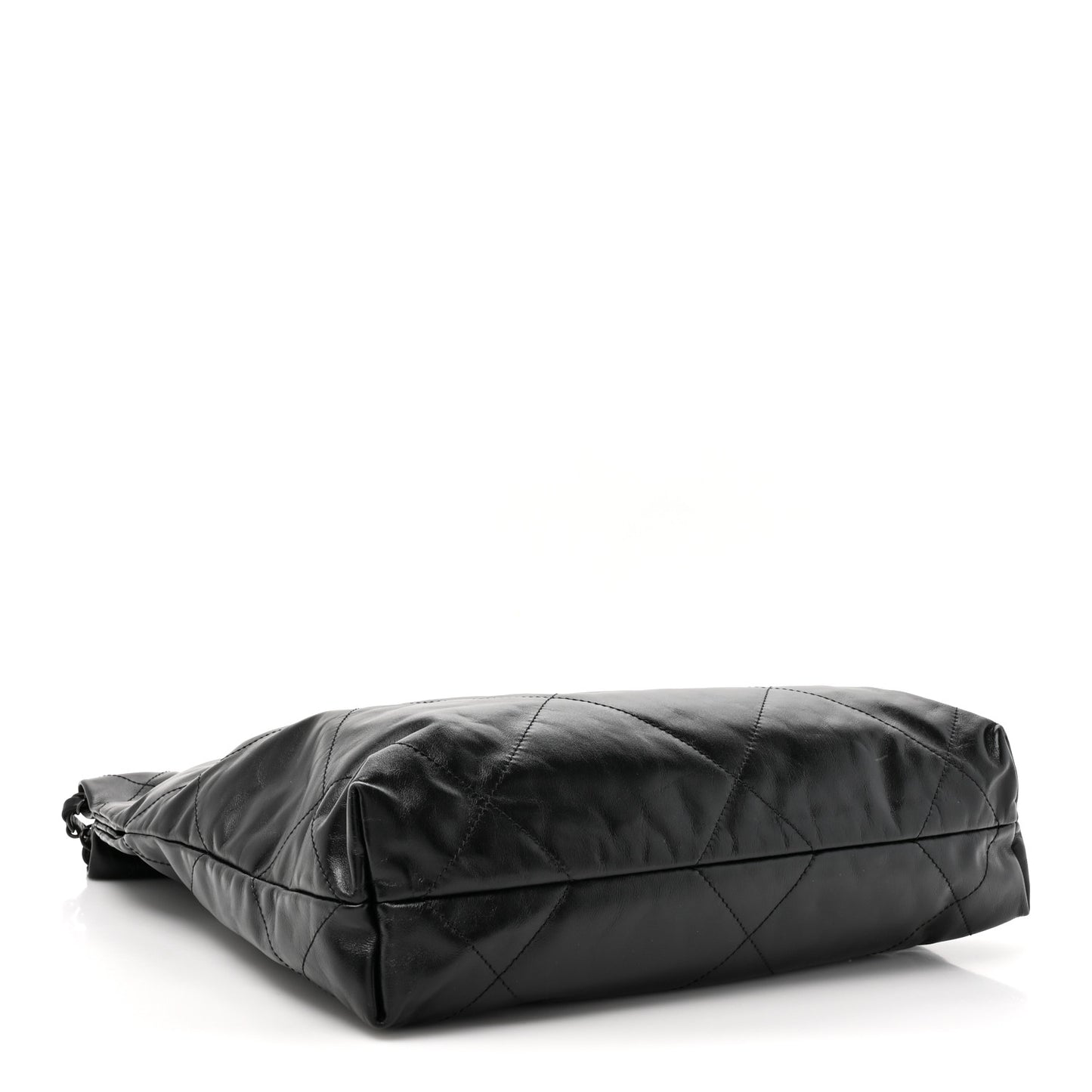 Shiny Calfskin Quilted Small Chanel 22 So Black