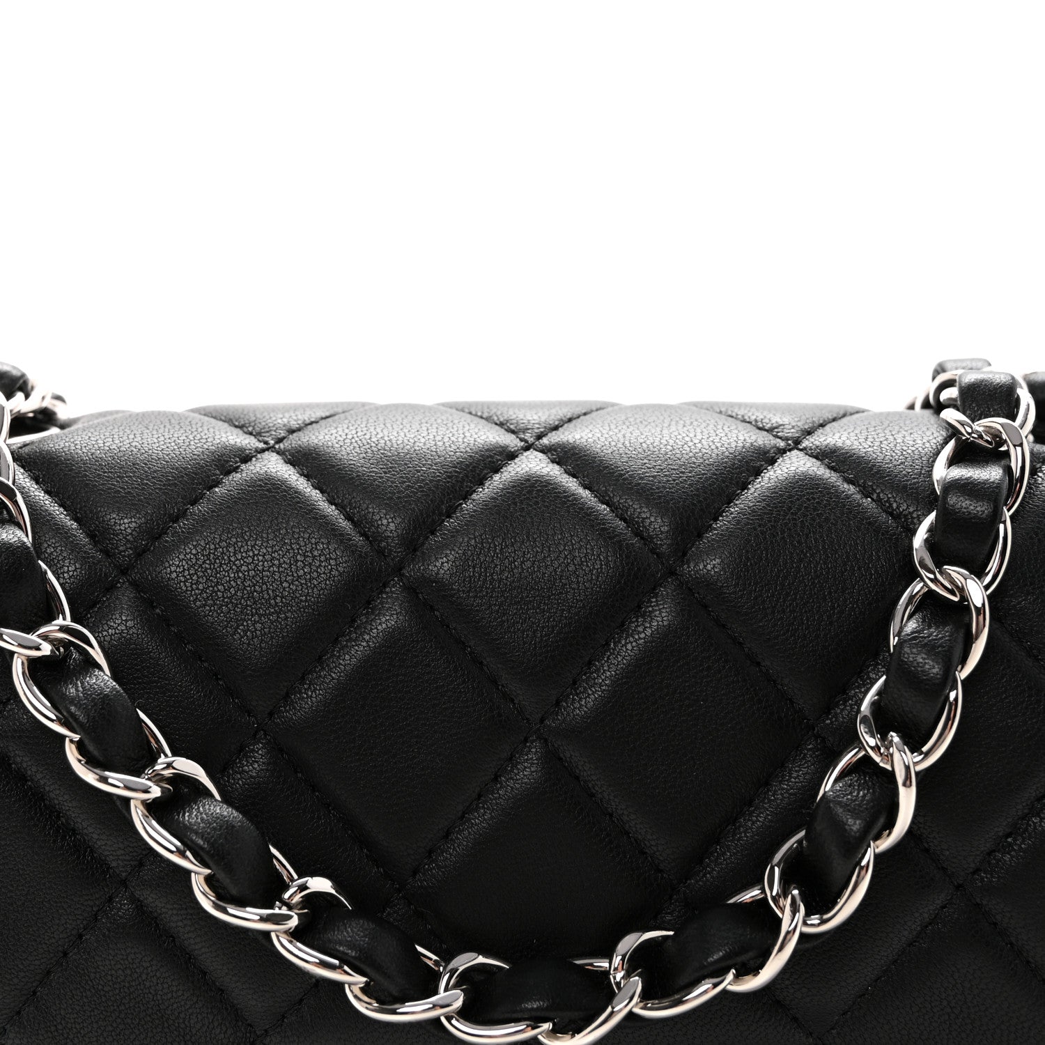 Chanel Lambskin Quilted Mini Rectangular Flap Black 8 of 11