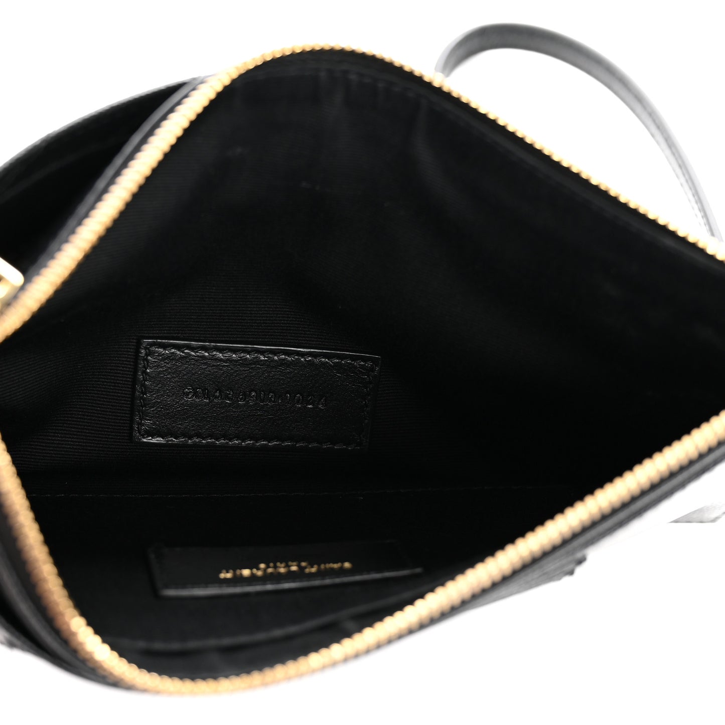 Grain De Poudre Chevron Monogram Large Bill Pouch Black