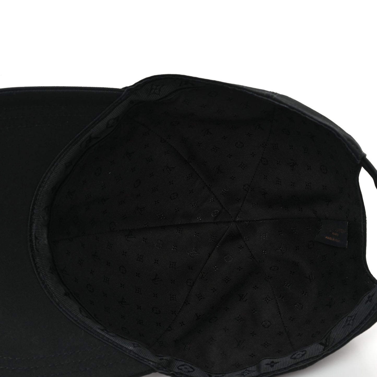 Cotton LV Signature Cap M Black