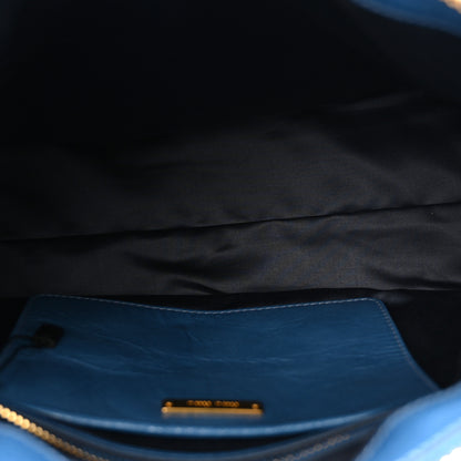 Miu Miu Vitello Shine Zip Tote Oceano 5 of 11