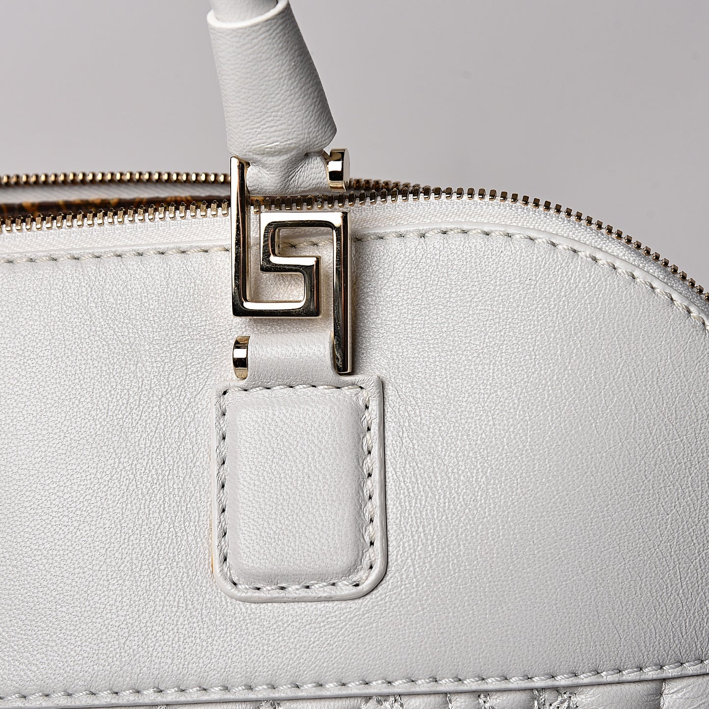 Barocco Quilted Nappa Altea Vanitas Lady Athena White