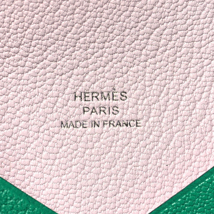 Hermes Chevre Mysore Verso Calvi Duo Card Case Menthe Rose Sakura 8 of 12