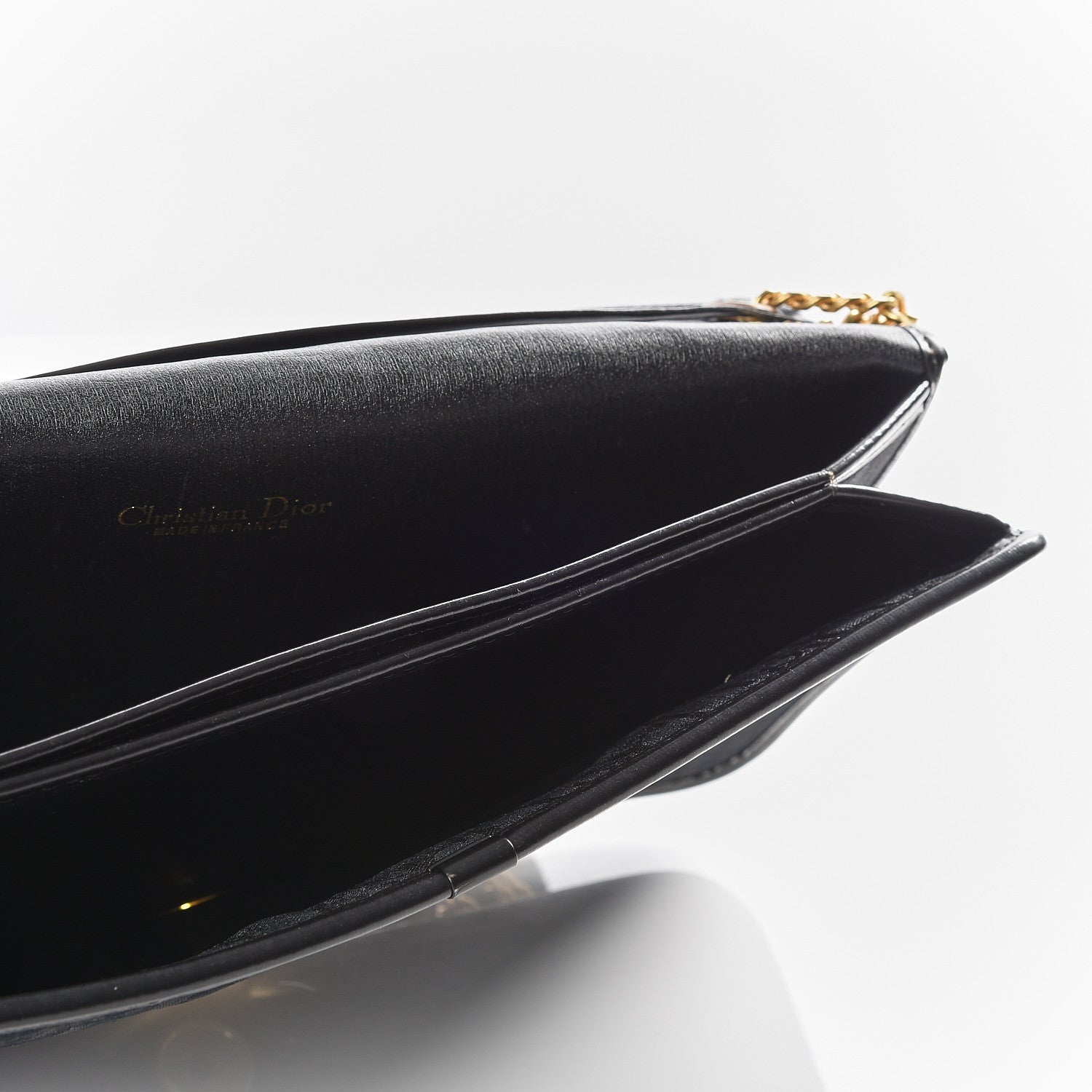 Christian Dior Monogram Chain Flap Black 4 of 9