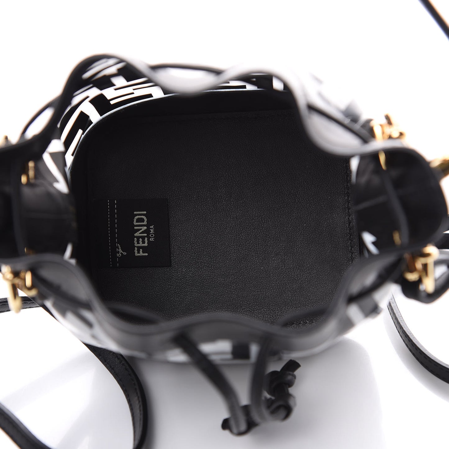 TPU FF Vitello Grace F is Fendi Mini Mon Tresor Bucket Bag Black