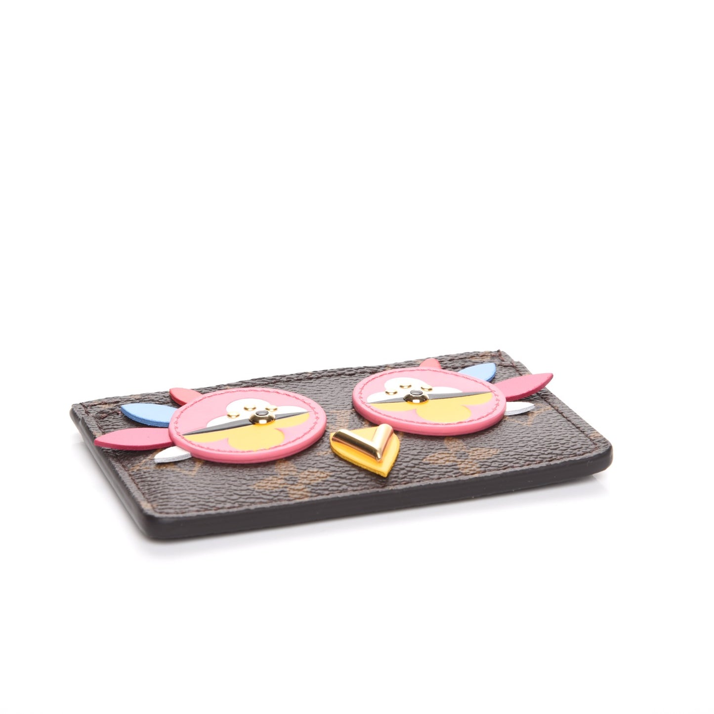Monogram Lovely Birds Card Holder