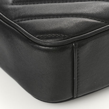 Chanel Lambskin Chevron Quilted Pyramid CC Camera Case Black 8 of 9