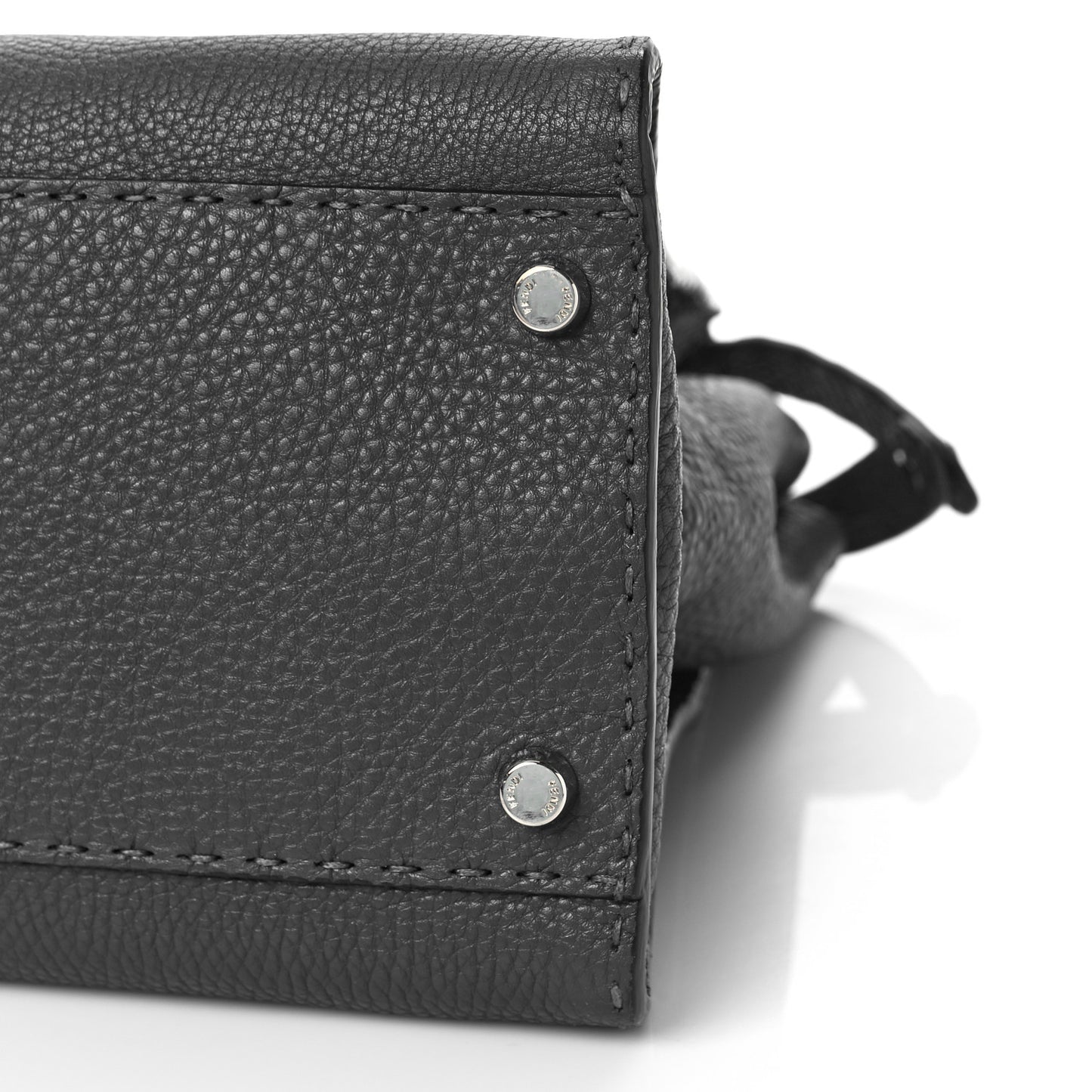 Cuoio Romano Selleria Bi-Color Large Peekaboo Iconic Satchel Asfalto Latte