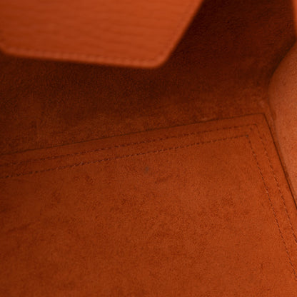 Celine Crisped Calfskin Mini Tie Knot Tote Burnt Orange 14 of 15