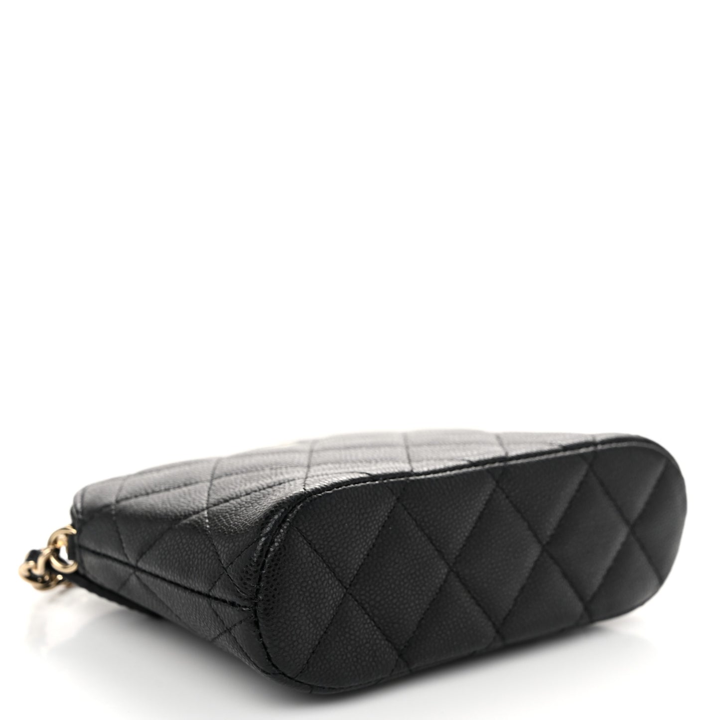 Caviar Quilted Classic Clutch With Chain Black