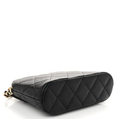 Chanel Caviar Quilted Classic Clutch With Chain Black 4 of 9