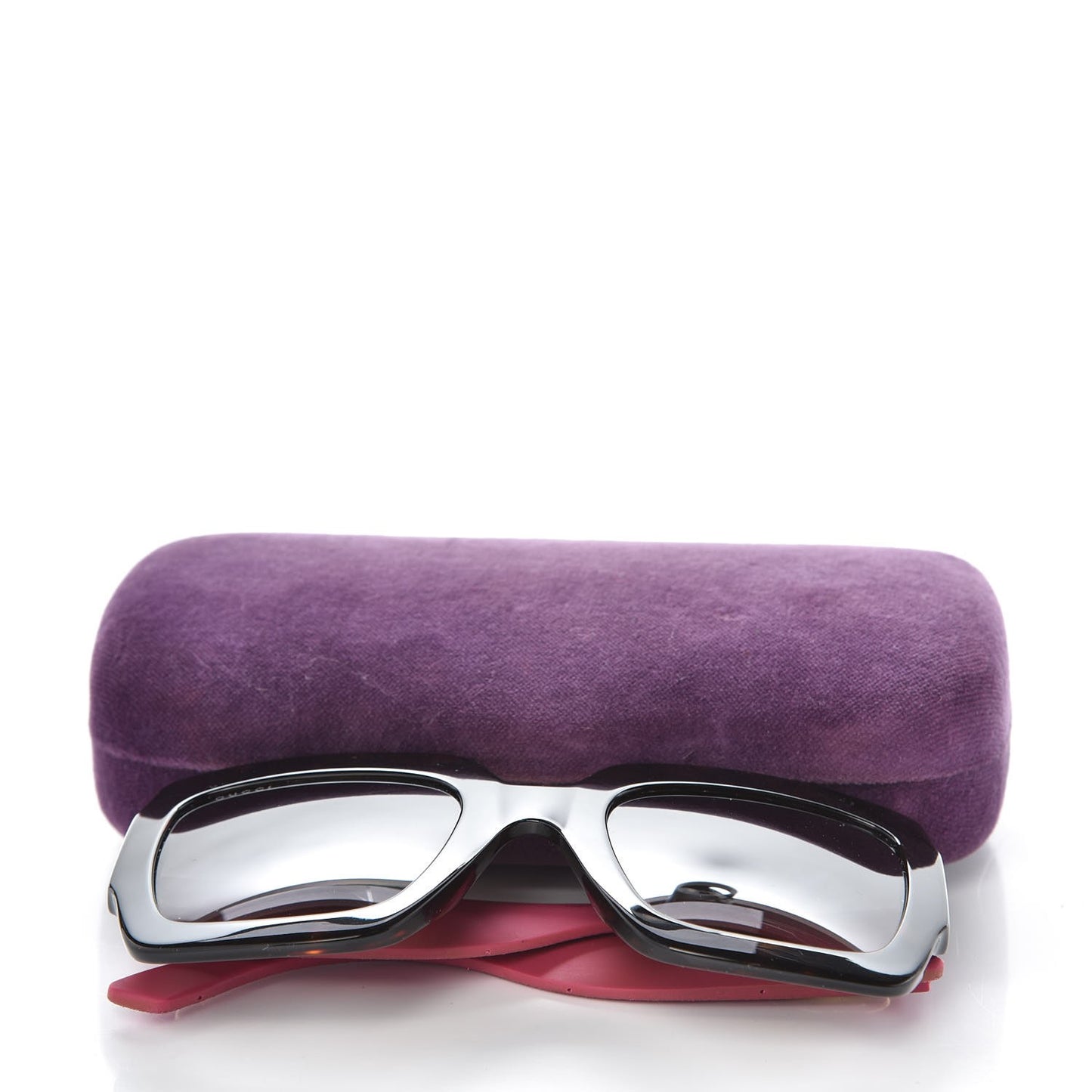 Square Frame GG0102S Sunglasses Glitter Pink Multi