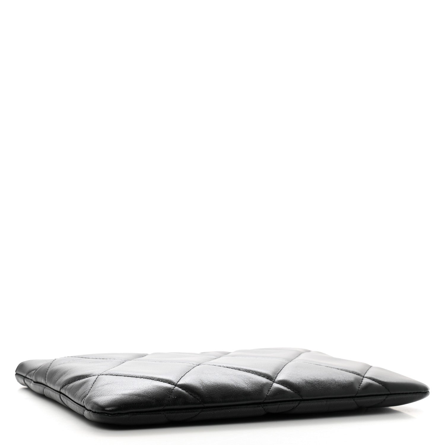 Chanel Goatskin Quilted Chanel 19 Pouch Black 4 of 9